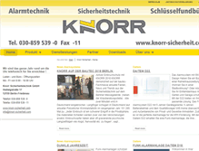 Tablet Screenshot of knorr-sicherheit.de